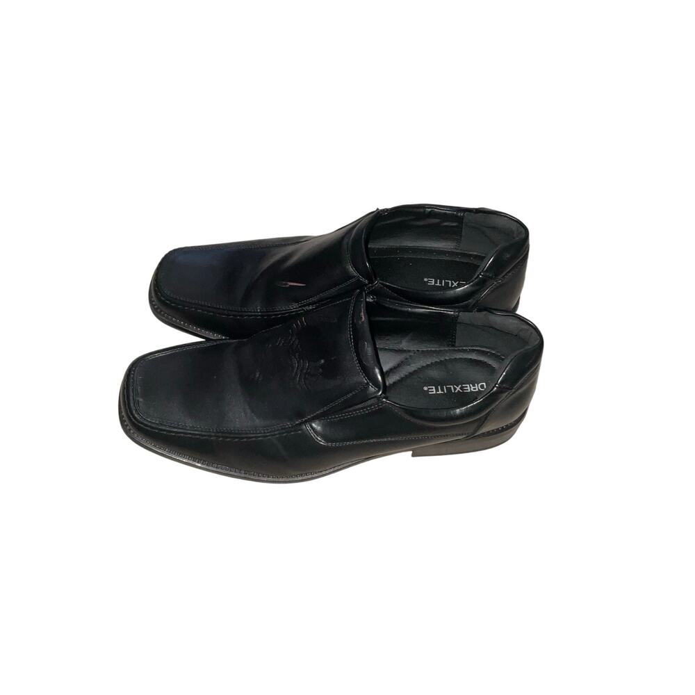 Drexlite  Faux Leather Black Slip On Loafers Size 13